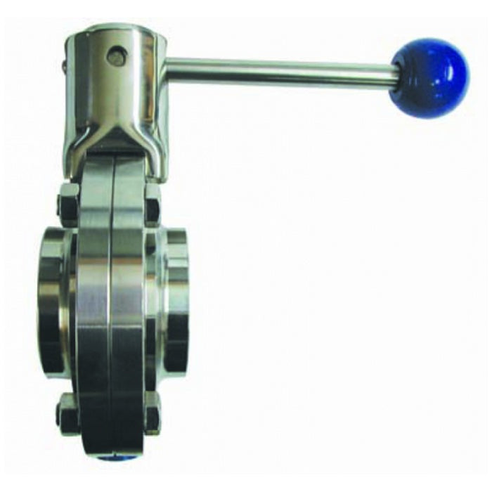 Válvula Borboleta Inox AISI 304 - 2 1/2"- Ext.Soldar