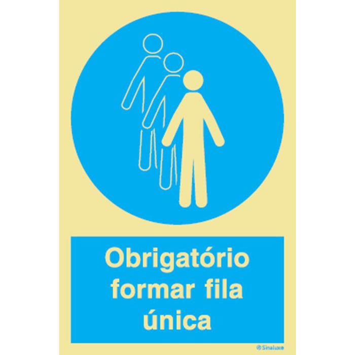 Sinalux T1 Vinil Opaco - Obrigatório Formar Fila Única