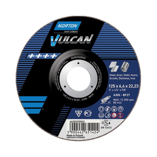 Disco Rebarbar Metal Vulcan 125x6,5 - A30R-BF27 BLSKY  (@)