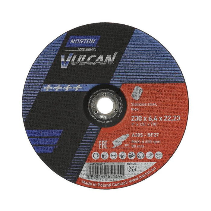 Disco Rebarbar Inox Vulcan 230x6,4 - A30S-BF27  (@)