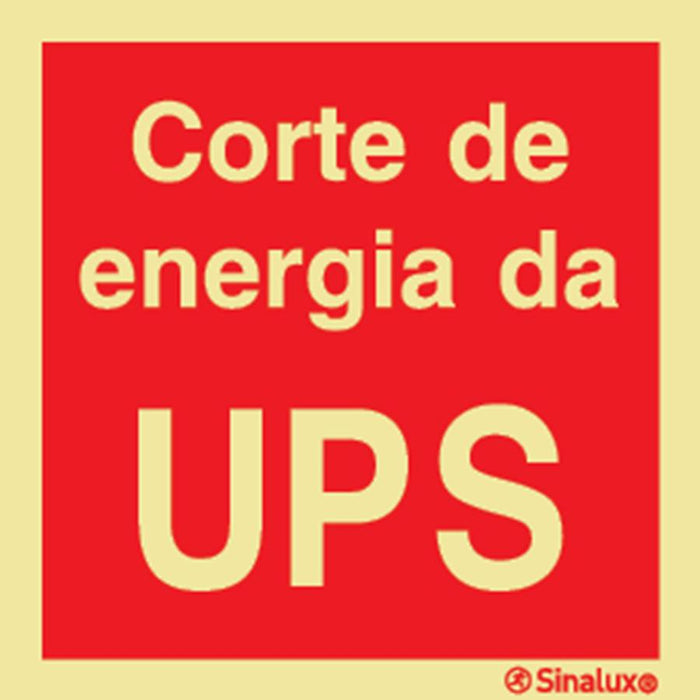 Sinalux FL/1F - Pictog. Corte de Energia da UPS
