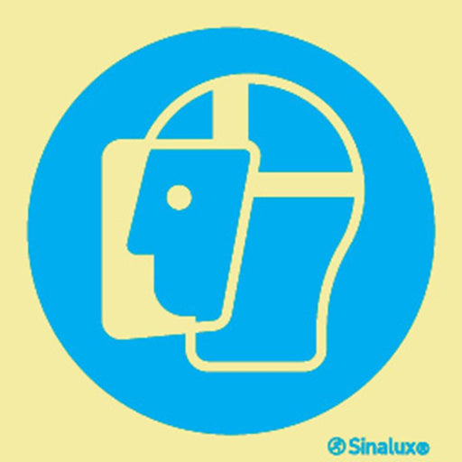 Sinalux FL/1F - Obrigatório Usar Viseira de Protecção — Nova Sotecma